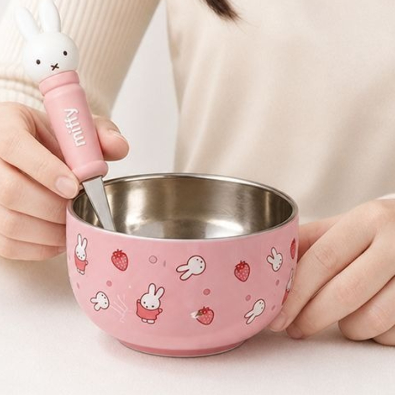 Baby Food Japan - Bol isolant anti-brûlure en acier inoxydable