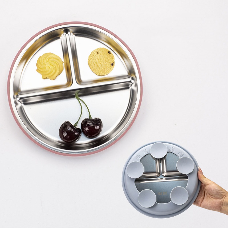 Plate Suction Toddler - 2 assiettes pour bébé en acier
