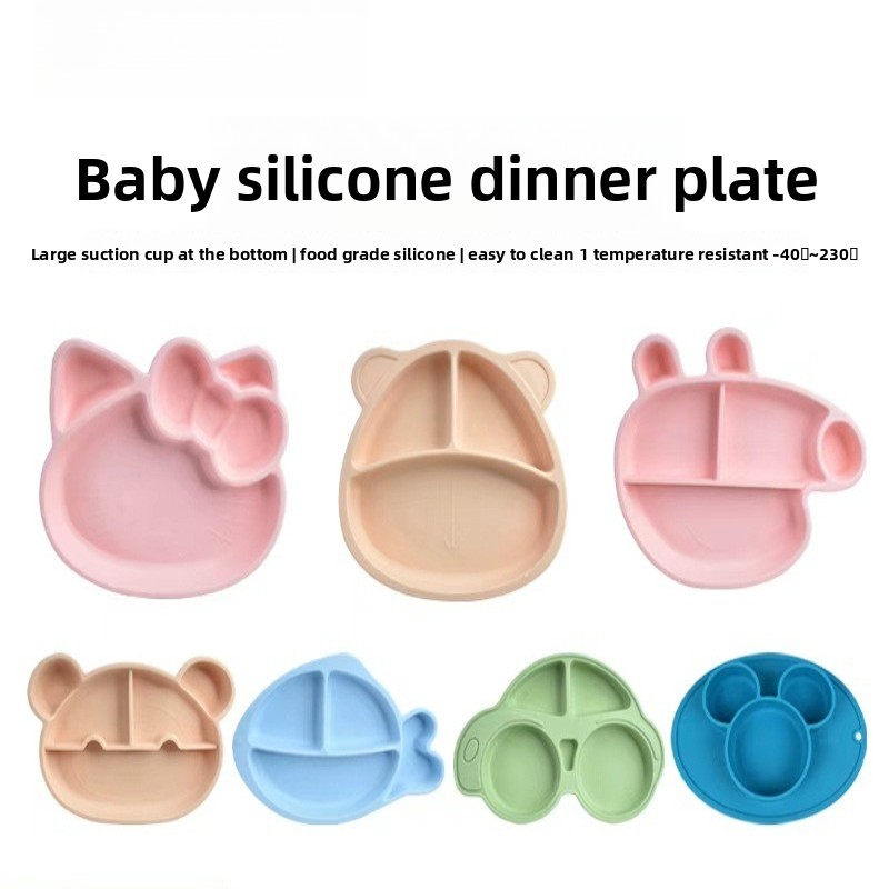 Plate Suction Toddler - Assiette divisée en silicone sans BPA