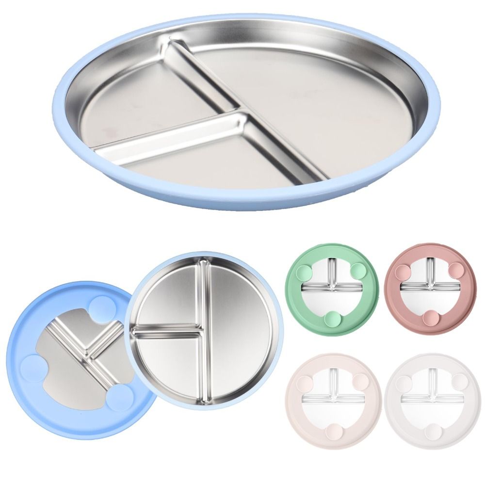 Plate Suction Toddler - Assiette pour enfants en acier inoxydable