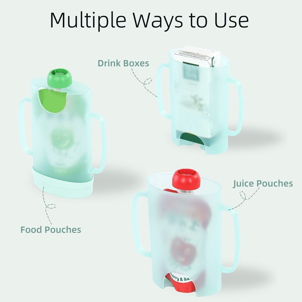 Baby Food Reusable Pouches - Support de poche compressible en plastique,