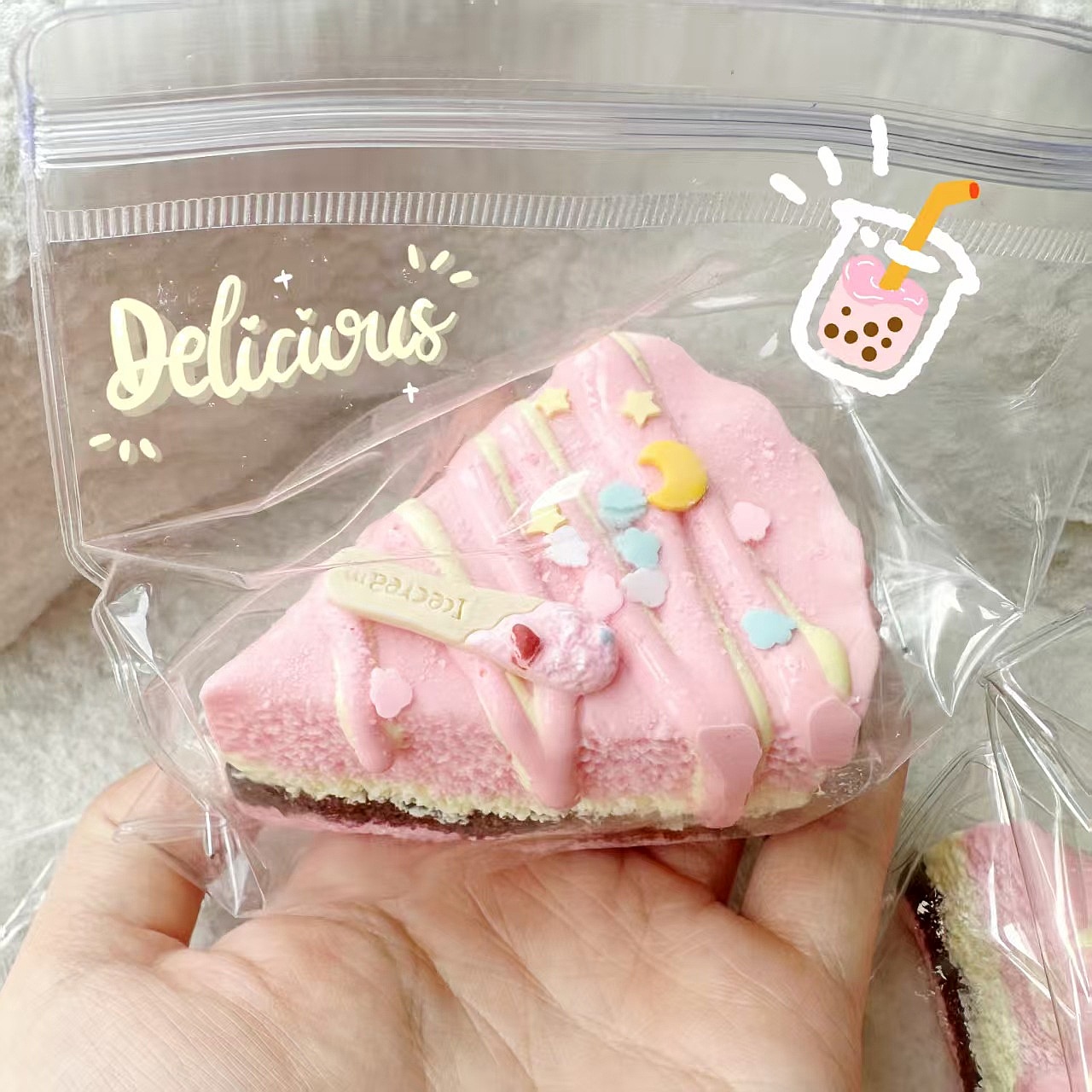 Jouet Squishy Gâteau Rose, Sup - Baby Food Toy avis et prix
