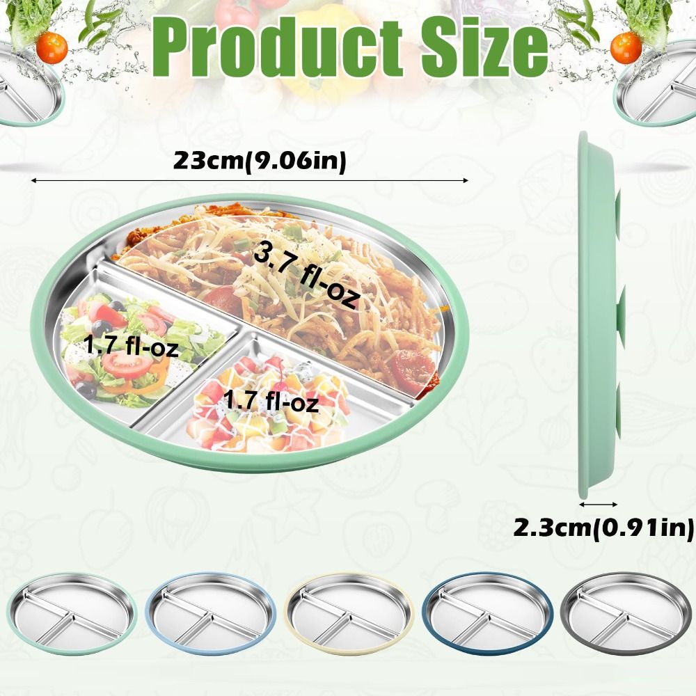 Assiette pour enfants en acier - Plate Suction Toddler avis et prix